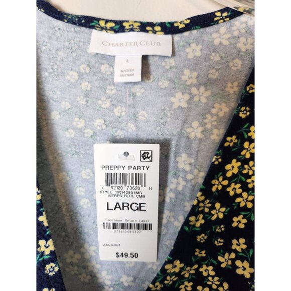 Charter Club floral wrap blouse. - Picture 2 of 7